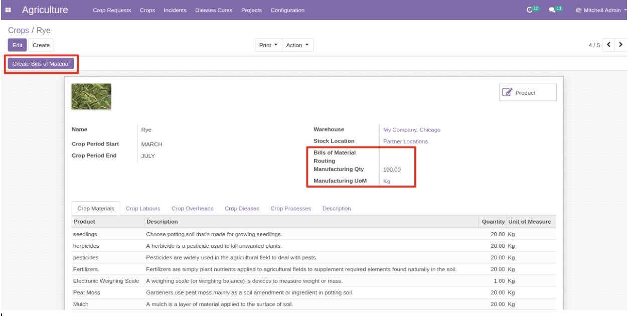 Modul Manufacturing Agriculture Pada Odoo ERP